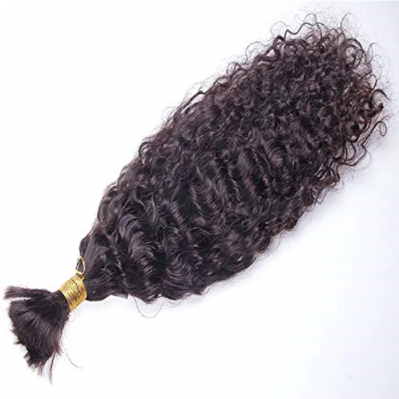 Water Wave Human Hair Bulk For Braiding Brazilian Hair Weave Bundles Bulk Natural Color Remy Human Hair Extension Bulk No Wefts