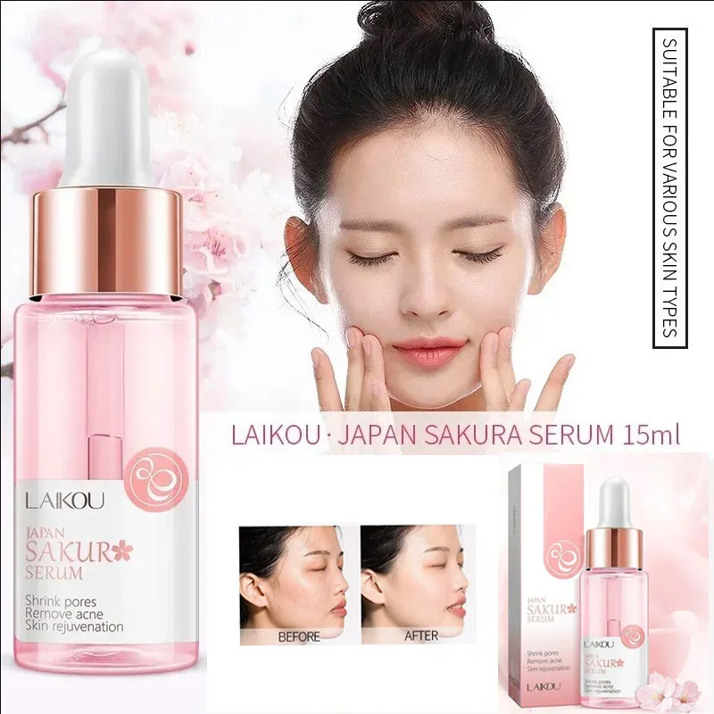 LAIKOU Serum Japan Sakura Essence Balance Grease Anti-Aging Hyaluronic Acid Pure Whitening Rejuvenation Skin Care Face Serum furutech fa αs22 alpha s22 occ hi end audio rca cable hifi speaker signal wire amplifier xlr balance bulk line made in japan