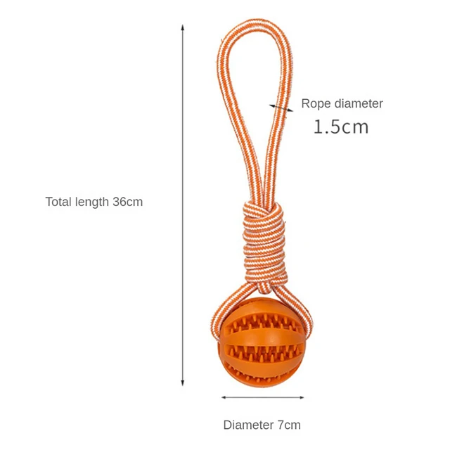 Dropship Dog Toys Treat Balls Interactive Hemp Rope Rubber Leaking Balls  For Small Dogs Chewing Bite Resistant Toys Pet Tooth Cleaning Bite  Resistant Toy Ball For Pet Dogs Puppy to Sell Online