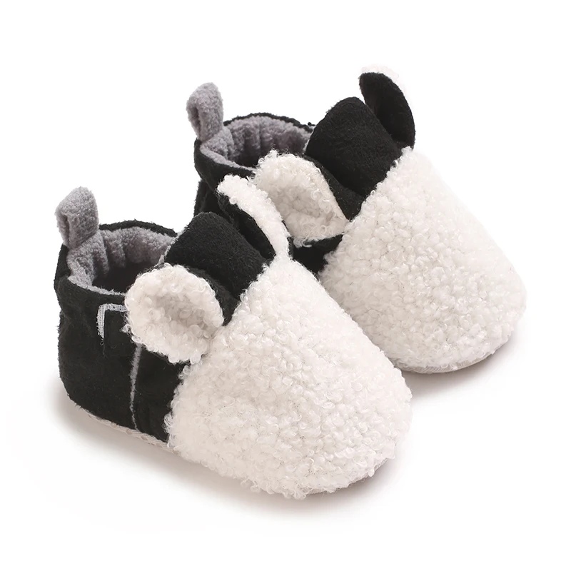 0-18M Cute baby Slippers Toddler Baby Boy Girl Knit Crib Shoes Cute Cartoon Anti-slip Prewalker Baby Slippers