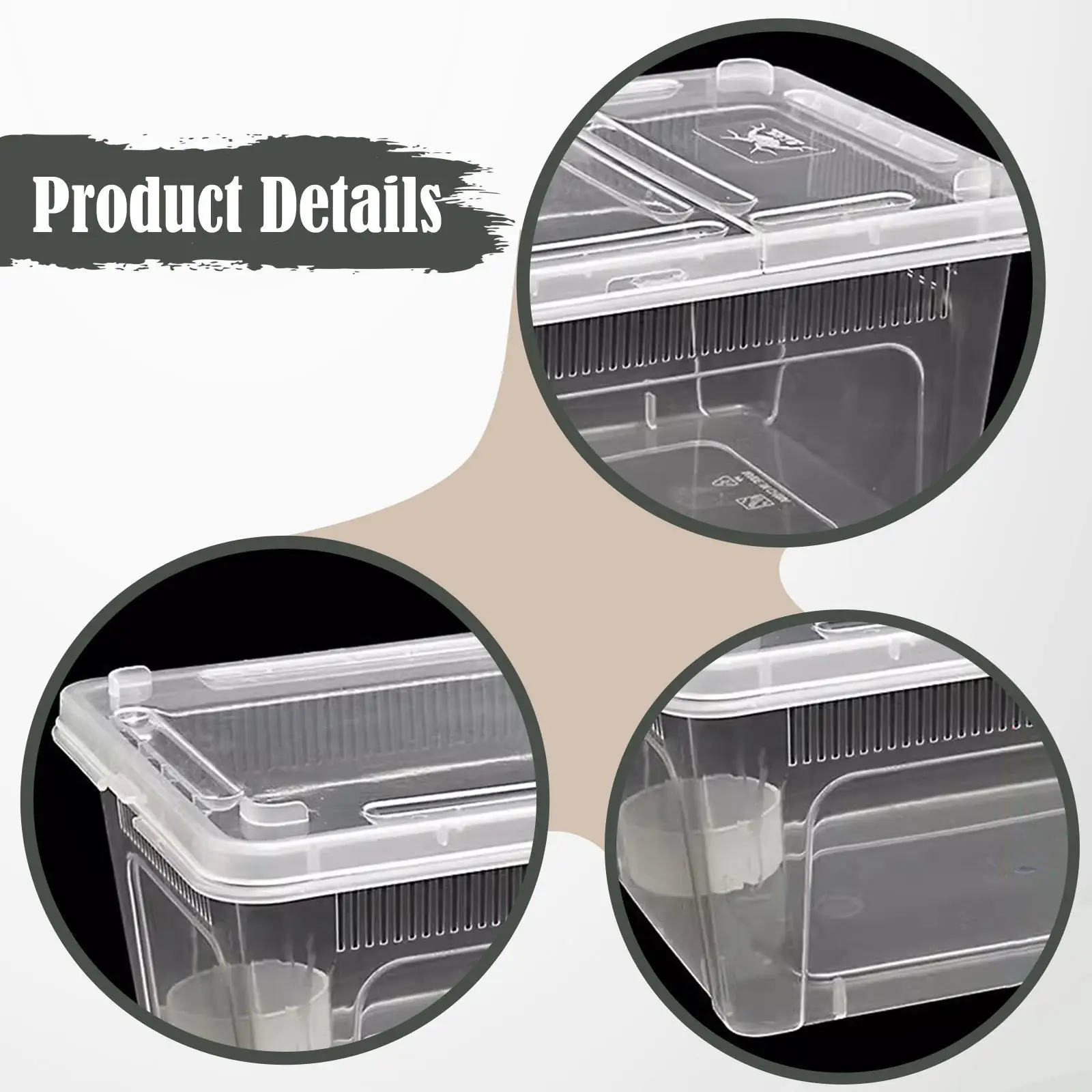 Reptile Feeding Box Hatching Container Cage Transparent House Breeding Box for Frog Turtle Bearded Dragon Scorpion Snake Reptile Feeding Box Hatching Container Cage Transparent House Breeding Box for Frog Turtle Bearded Dragon Scorpion Snake