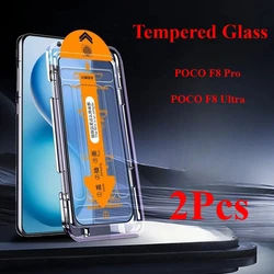 2 - Pack Easy Install Tempered Glass Screen Protector - Full Cover Protective Film for 2 Pieces