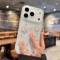 Elegant 3D Butterfly Bling Glitter Clear Phone Case - Soft Shockproof Protective Cover - iPhone 11 (Clear)