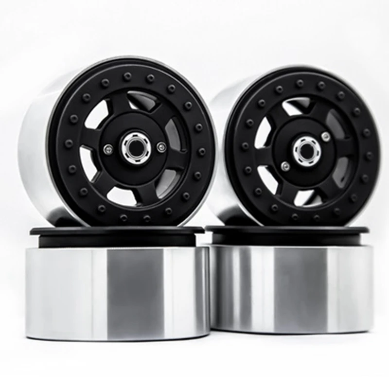 

4Pcs Climbing Car RC Car Wheel Rims RC Car Wheel Rims For TRX-4 TRX-6 Mercedes Benz 6X6 G63 G500 SCX10 Black