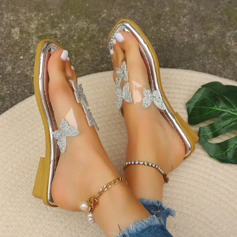 

2024 Summer New Women Slippers Fashion Outdoor Shoes for Women Open Toed Casual Beach Slippers Female Zapatos De Mujer