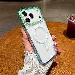 Gradient Color Clear Magnetic Shockproof Case with Wireless Charging Support for iPhone 12 Mini (LL)