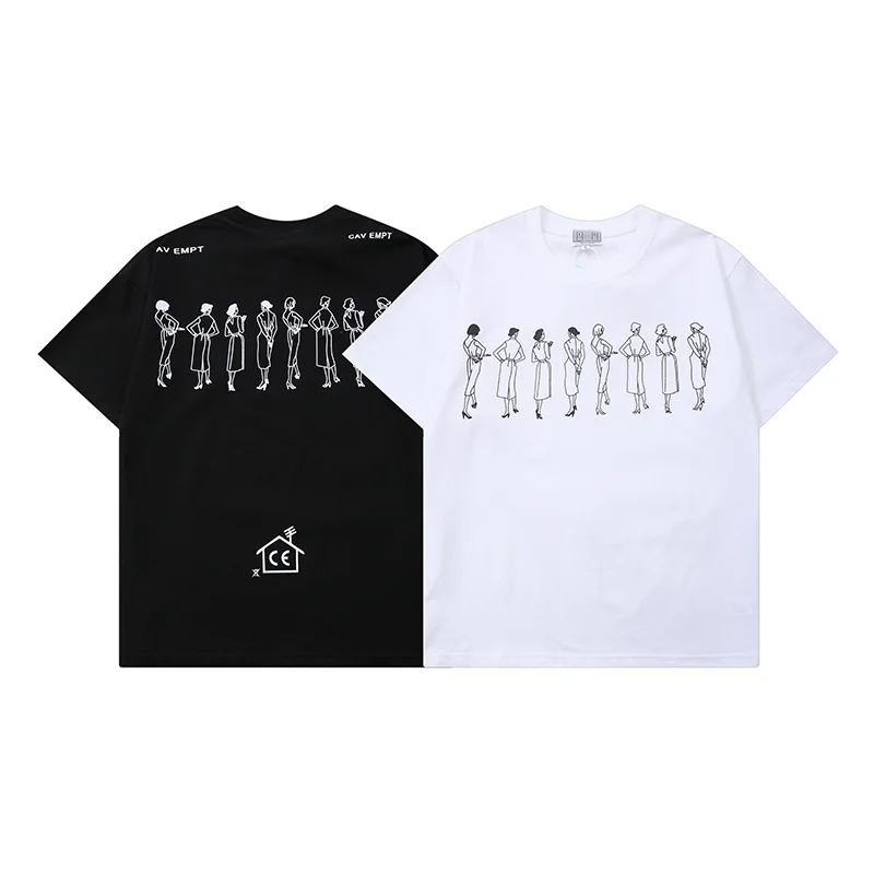 

CAVEMPT Japanese Fashion Brand C.E Short Sleeve T-shirt Simple and Versatile for Men and Women Tee Print Loose Fit