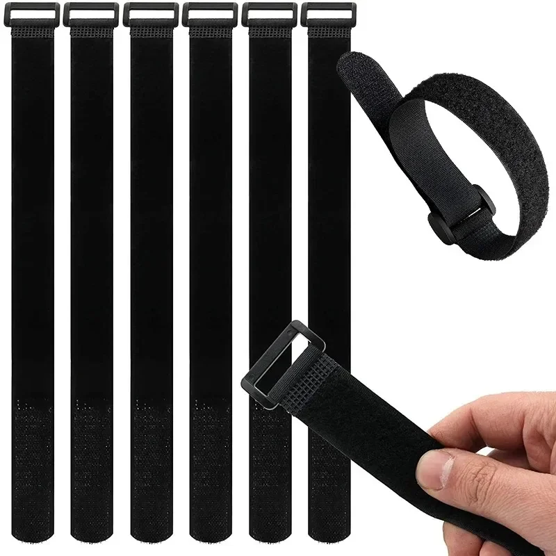 5/10Pcs reusable hook and loop straps fastening cable ties cable straps nylon securing wire cord ties organizer fastener tape