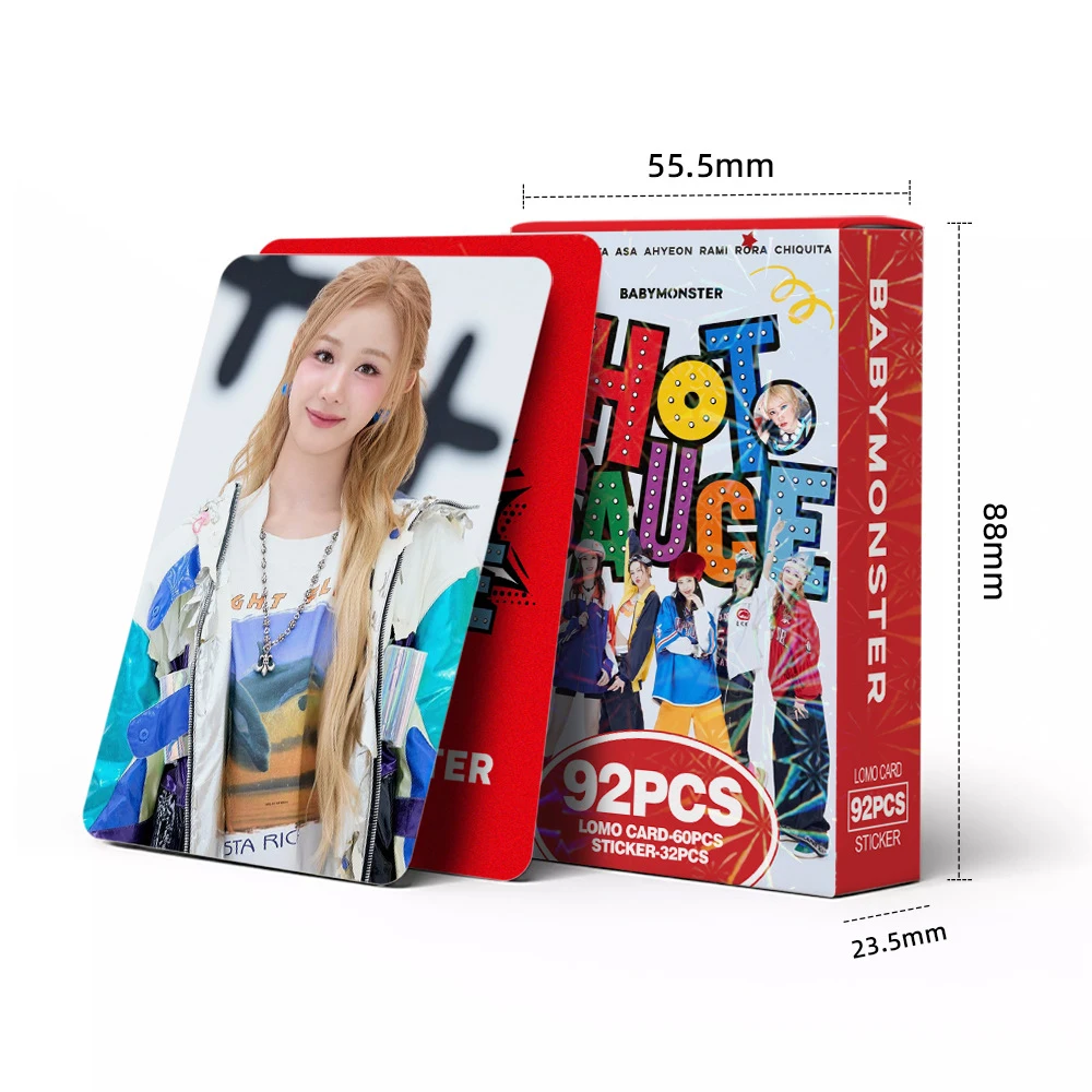 Kpop BABYMONSTER HOT SAUCE MERCH DROP Boxed Card 92pcs/Set High