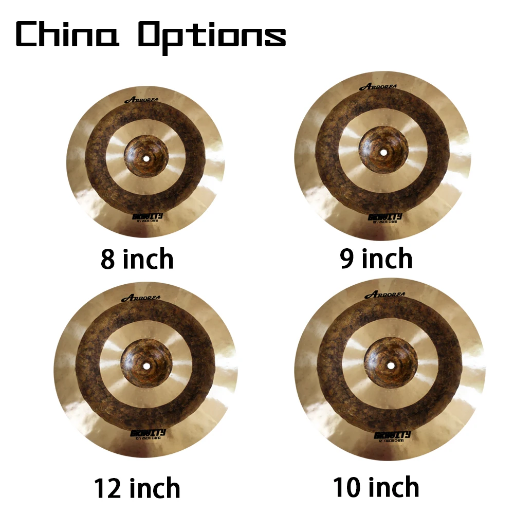 Arborea China Cymbal-Gravity Series 8/9/10/12 Inch Handmade Traspy Effect Sound Bronze For Drum Set