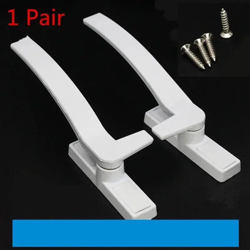 1 Pair White Replacement UPVC Window Handles Hand Zinc Alloy Window Hardware Door Handle