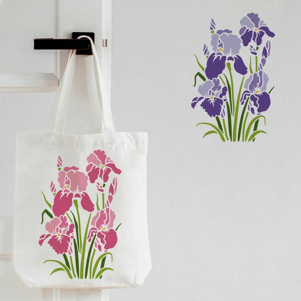 STAMPINO DI FIORI Stencil Per Disegno Dipingere D'arte Rosa Legno EUR 8