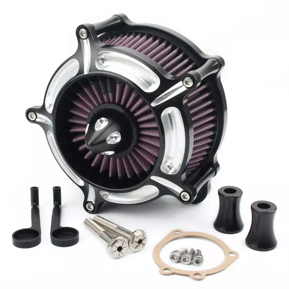 

CNC Turbine Spike Air Cleaner Intake Filter for Harley touring CVO Street Bob Ultra Electra glide Road King Softail Dyna X48 72