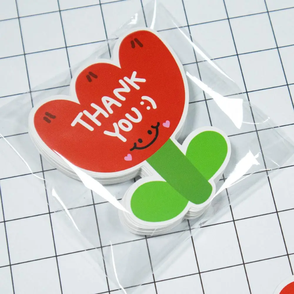 Thank You Cards 30pcs Flower Shaped Pink Thank You For The Copperplate Paper Gift Packaging Card Holiday Wedding Decoration Card thank you cards