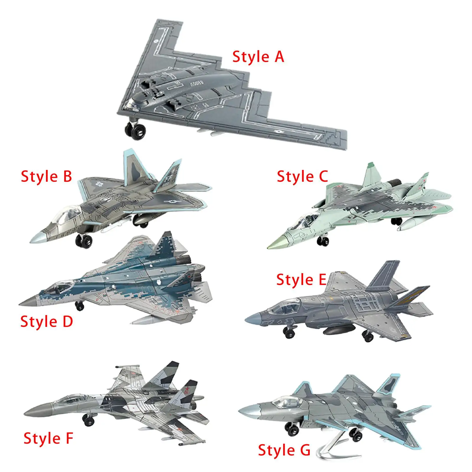 Diecast Plane Toy Souvenir Desktop Decor Fighter Plane Model Diecast Fighter Aircraft Toy for Cafe Table Bar Office Bedroom 2