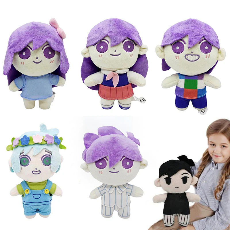 Omori Plush Doll Cartoon Stuffed Pillow Toy OMORI Sunny Plushies Figure Aubrey Kel Mari Merch Game Cosplay Props Peluche Gifts
