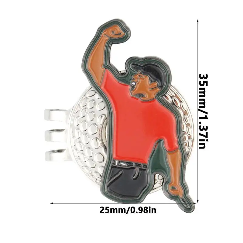 Golf Ball Mark With Golf Hat Clip Magnetic Alloy Birdie Design Markers Men Women golf ball mark golf hat clip