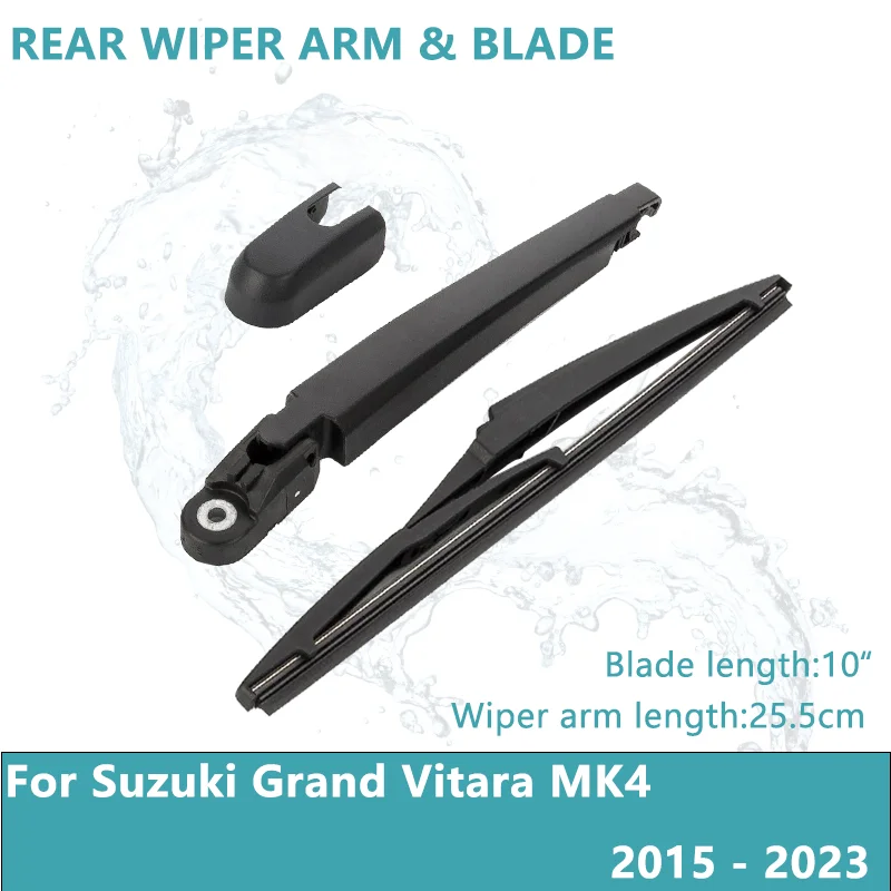 Tergicristallo Per Auto 10 "Kit Spazzola Tergicristallo Posteriore E Braccio Per Suzuki Grand Vitara Mk4 2015 - 2023 Parabrezza Parabrezza Finestra Po