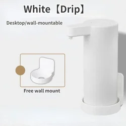 Premium Stainless Steel Touchless Automatic Soap Dispenser (White - Drip - Bracket)