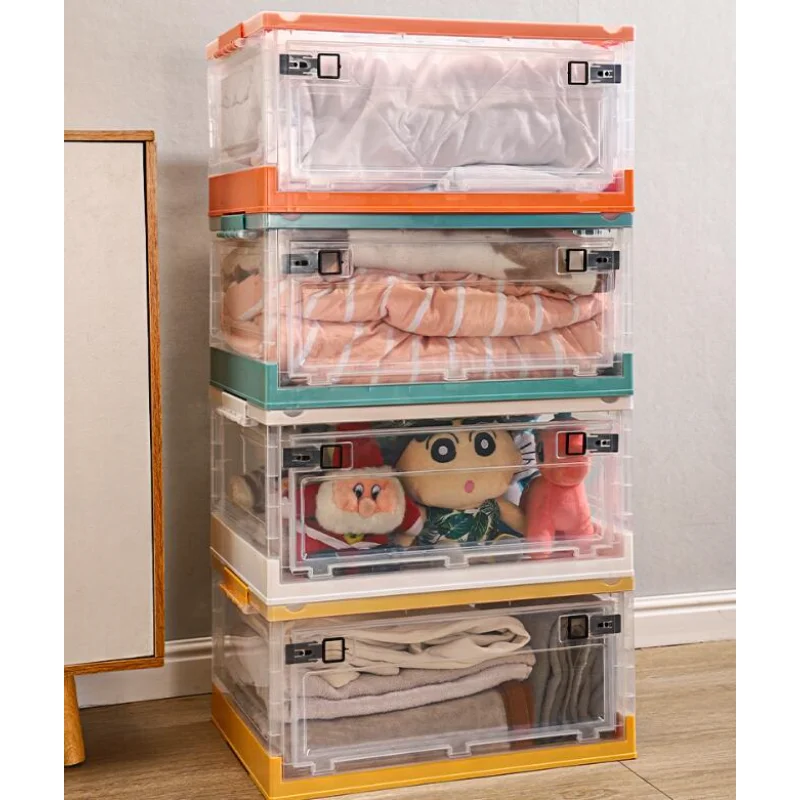 Storage Bin Organization and Storage Stackable Plastic Closet Organizers  and Organizer Classification Folding Storage Cabinet - AliExpress