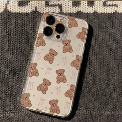 Bow - Tied Bear Heart Art Pattern Phone Case Cover - iPhone 12 Mini (2)