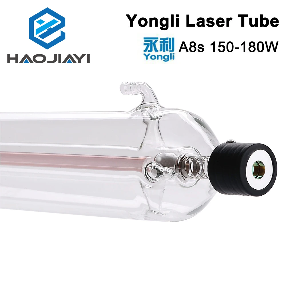 

Yongli A8s 150 Вт-180 Вт CO2 лазерная трубка, деревянная фотография, длина упаковки 1850 в диаметре. 80 мм для лазерного гравировального станка CO2