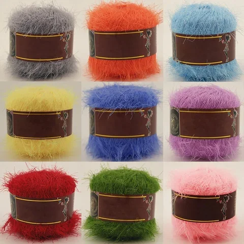 

50g/Roll Cashmere Soft Mink Velvet Wool Yarn for Hand Knitting Long Plush Wool Crochet Yarns For Fall Winter Luxury High Quality