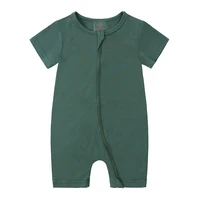 0-24M Bamboo Fiber Baby Romper Toddler Clothing Jumpsuit Clothes Short Sleeve Infant Pajamas Onesies Solid Bodysuit For Newborn 2