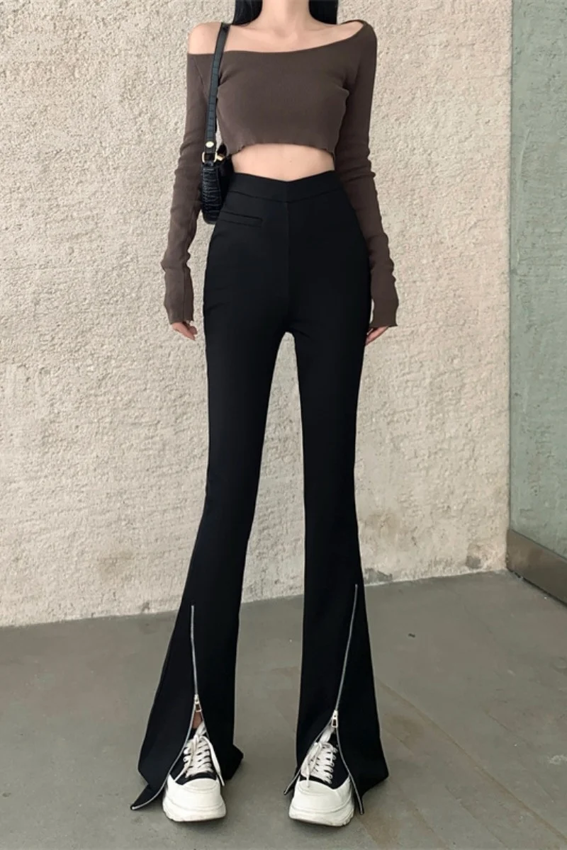 Рисунок 3 - Черные облегающие брюки с разрезом