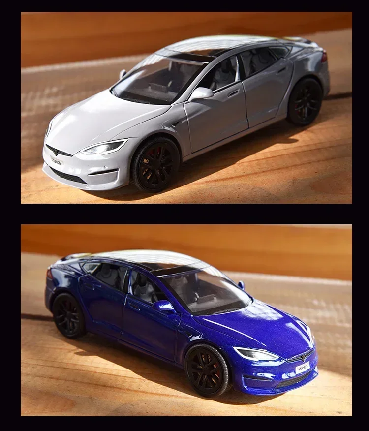 1:24 Model S Simulation Car Alloy Model Car Toy Diecast Metal Casting Sound and Light Car Toy For Children Vehicle