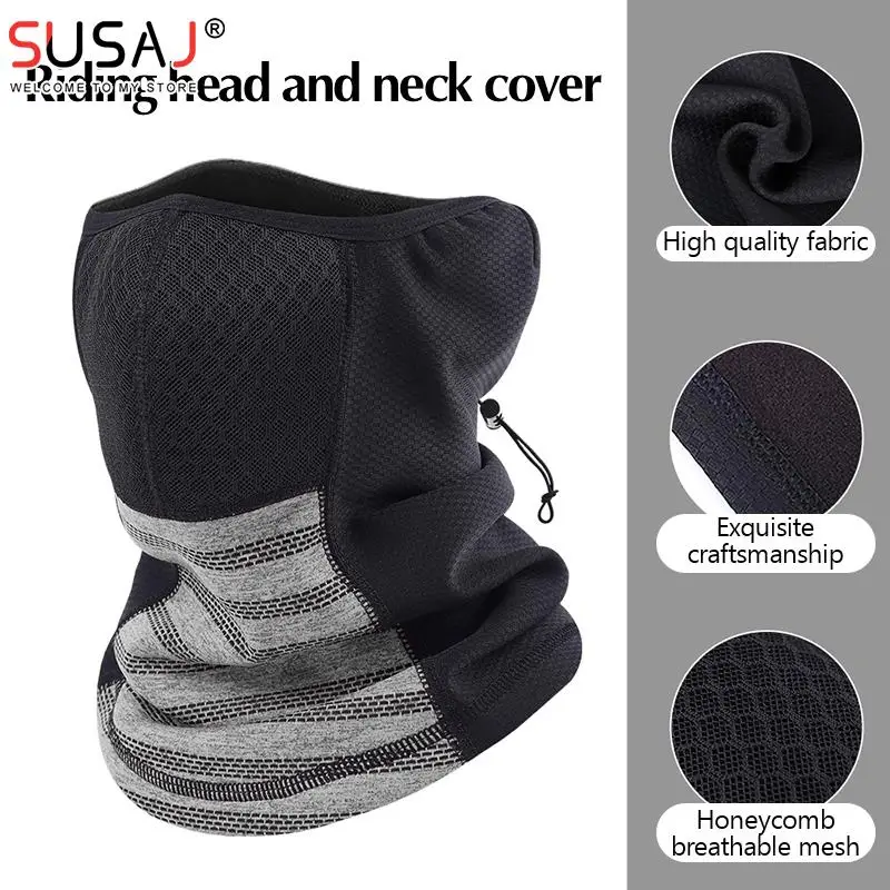 

Велосипедная маска, Теплая Флисовая шапка для улицы, цельный головной убор для защиты лица, регулируемый ветрозащитный головной убор, осень и зима