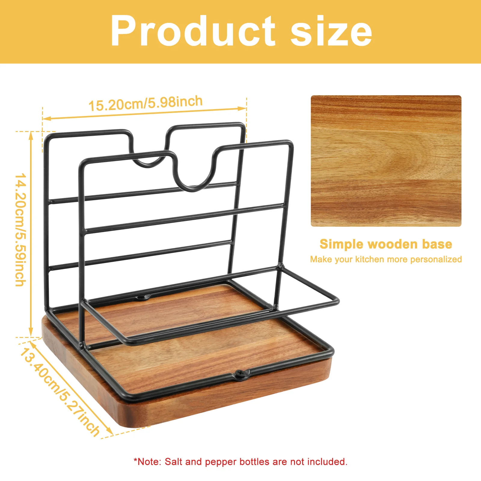 Napkin Holder Metal Table Napkin Holder with Weighted Base Multipurpose Napkin Salt and Pepper Dispenser for Kitchen Countertop 2