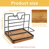 Napkin Holder Metal Table Napkin Holder with Weighted Base Multipurpose Napkin Salt and Pepper Dispenser for Kitchen Countertop 2