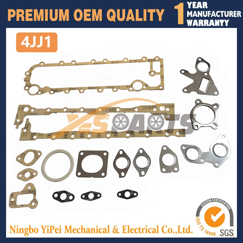 4JJ1 4JJ1-TC Engine Full Gasket set For ISUZU NPR NQR ELF Truck 3.0