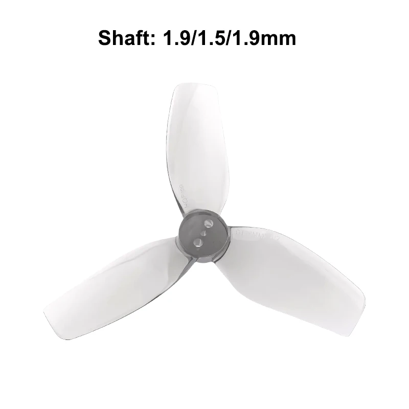 Hélices Drone FPV 76mm 3 Pales en PC - Lot de 2 ou 4 Paires, empilées avec emballage.