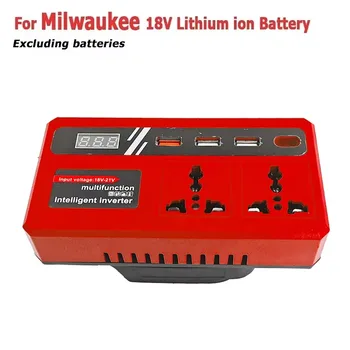 1 pz 18 v 20 v a 220 v inverter batteria multifunzionale con 4 prese LED USB trasformatore intelligente per uso domestico 120 W