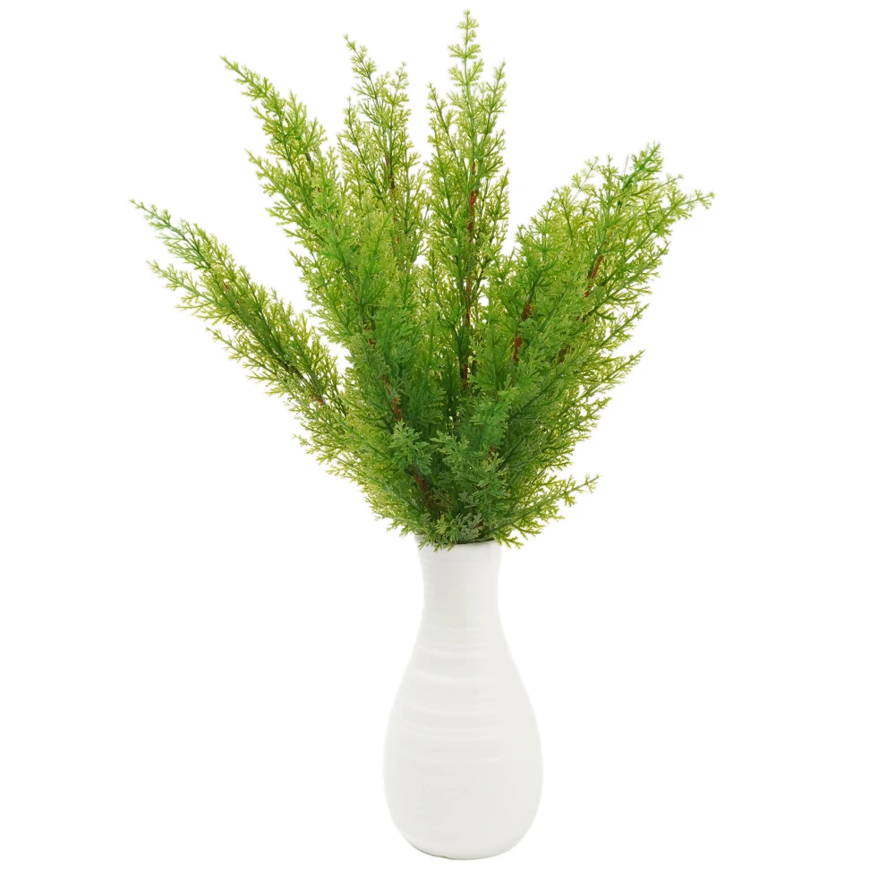 

Branch Artificial Leaves Office Balcony Garden Room Decor Pine Cypress Fake Leaf Plants Green 10pcs Accessories