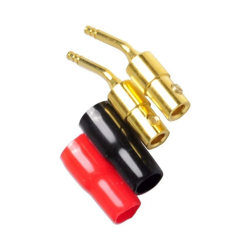 20-Pair 2Mm Banana Plug Pin Screw Type, Audio Speaker Cable Connector Copper Gold Plated