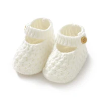 Spring Baby Prewalker 0-18m Infant Girl Solid Color Indoor Floor First Walker Shoes Fall Winter Knit Newborn Footwear Soft Soled 1