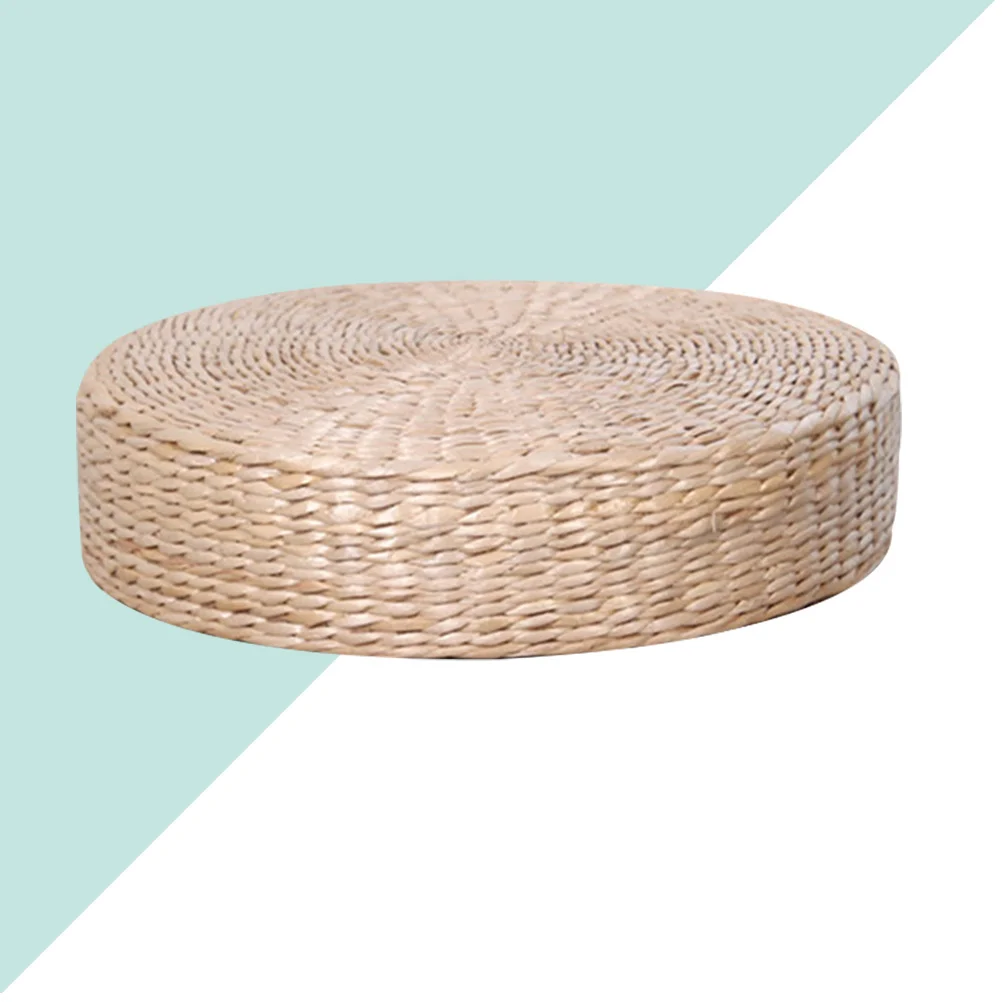 Cojín Tatami Tejido A Mano De Paja – Almohada Redonda Para Suelo 35cm, Fresco En Verano Y Cálido En Invierno