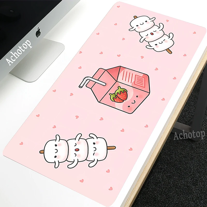 

Pink Mouse Pad Table Mats Computer Gaming Cute Mousepad Company Big Kawaii Desk Mats 100x50cm Large Gamer Mousepad Mouse Mat