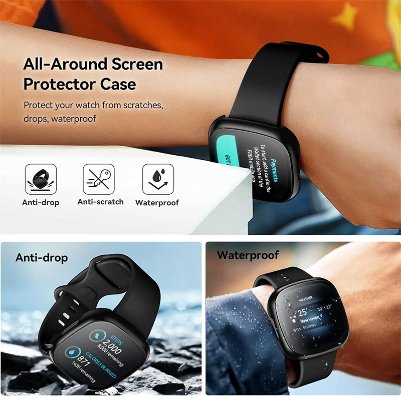 Protector de pantalla de vidrio ultrafino para Fitbit Versa