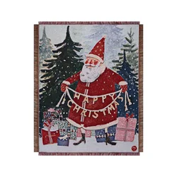 Festive Nutcracker Christmas Tree Throw Blanket - Soft & Cozy Holiday Decor Quilt - 130x160cm (Santa Claus)