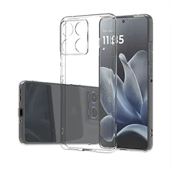 Clear Transparent TPU Phone Case - Slim & Simple Protective Cover for Moto Edge X70Air (Transparent)