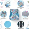 HP407--bee/dinosaur printed pet dog&cat harness, with 1.5-meter dog leash, soft twill fabric and night reflective strip. 2