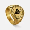 hot selling Ordem Rosacruz AMORC Ring Ordo Rosae Crucis Antiquus Mysticusque Amulet Talisman Laser Cut Stainless Steel Rings 5