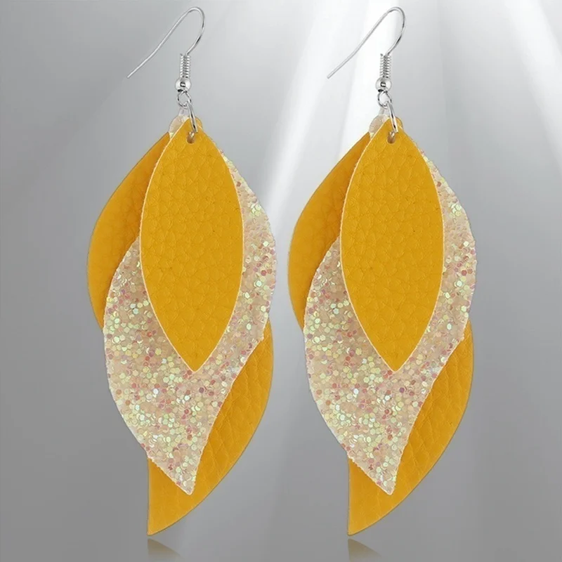 Faux Leather Earrings - Image 4