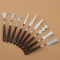9pcs texture art scraper, color knife, special-shaped scraper head, tooth shape color knife, oil painting acrylic paint scraper 2