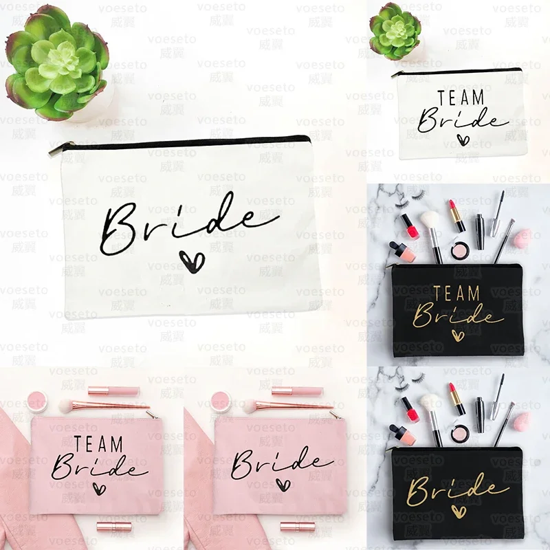 

Team Bride Cosmetic Pouch Bachelorette Party Gift Travel Lipstick Bag Cosmetic Organizer Make Up Bag Cosmetic Pouch Case