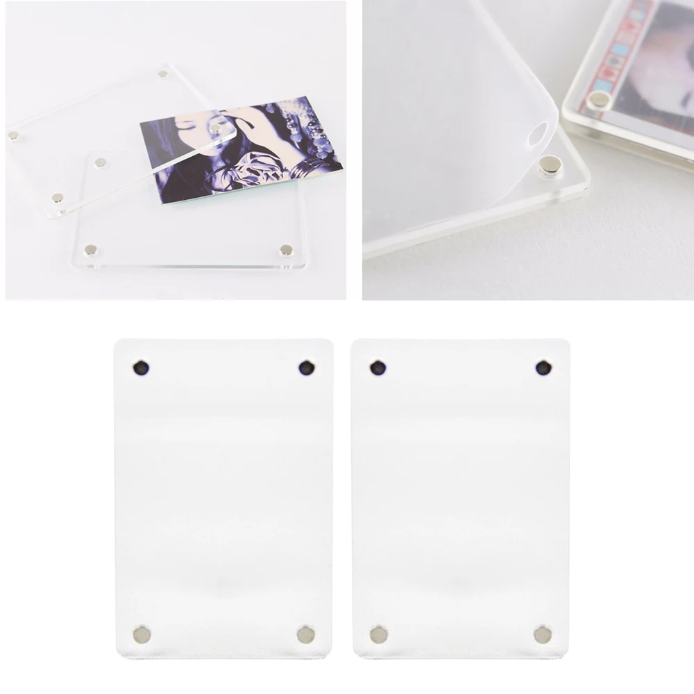 1 Pack 3 Inch Acrylic Fridge Magnetic 2 Sided Photo Frame For Fujifilm Instax Mini 12 9 8 SE 40 EVO Liplay Mini Film Photo Paper